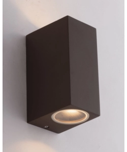APPLIQUE "QUBO" ALLUMINIO CORTEN, 15,1X6,7X9,3 CM